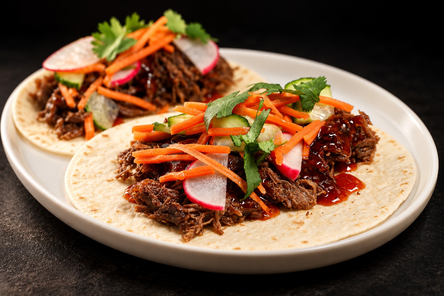 Bulgogi tacos in cinematic light