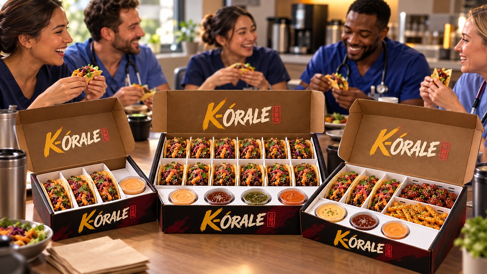 K-Órale taco catering boxes for hospitals